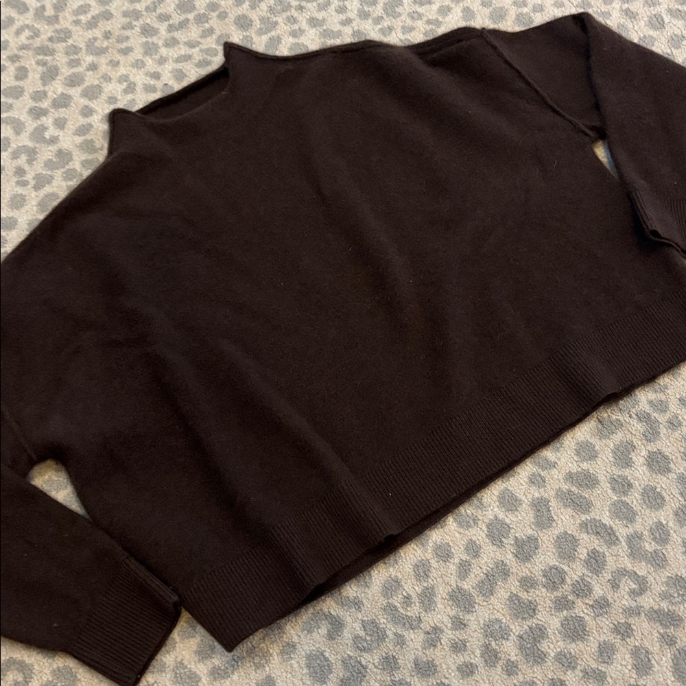 Anthropologie Pilcro Ayani Cashmere Sweater set - Chocolate brown, Pink, and Tan - Picture 11 of 15